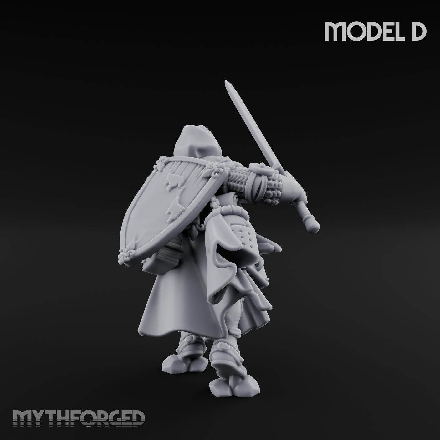Sword Bearing Pilgrim Human Questing Knight D Miniature for Dungeons and Dragons, Pathfinder or other TTRPGs