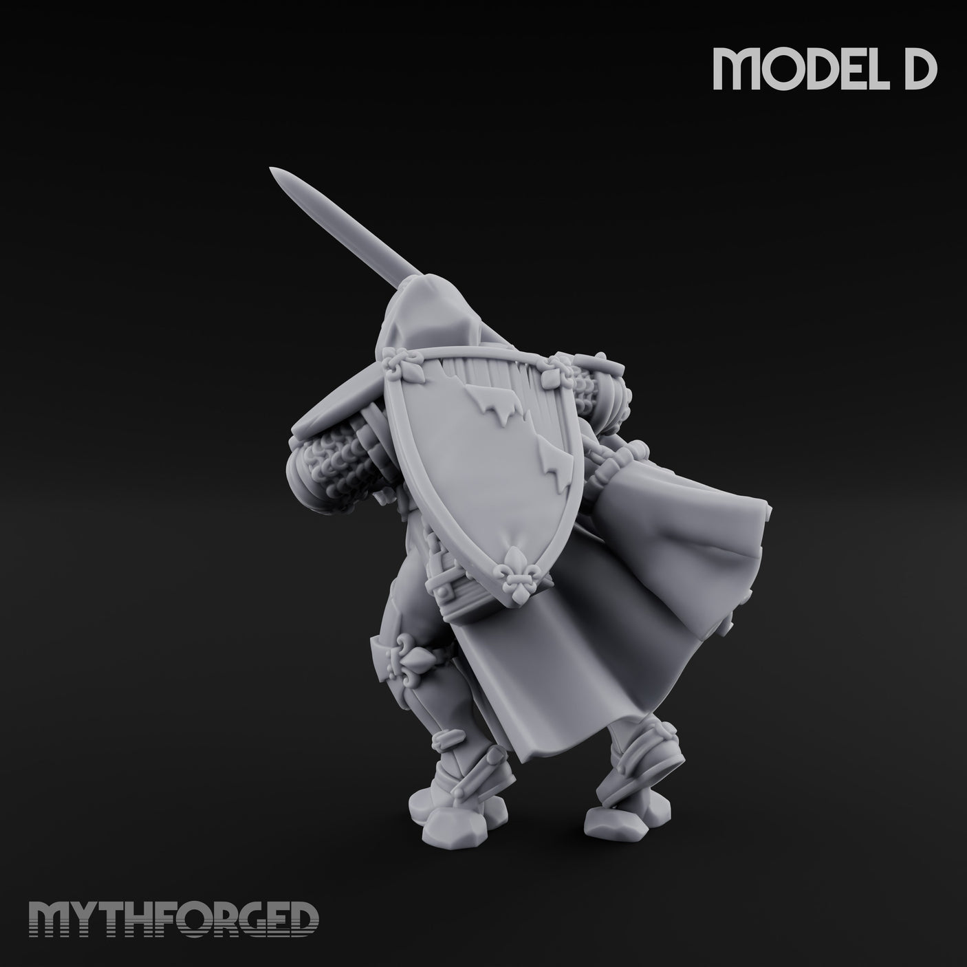 Sword Bearing Pilgrim Human Questing Knight D Miniature for Dungeons and Dragons, Pathfinder or other TTRPGs