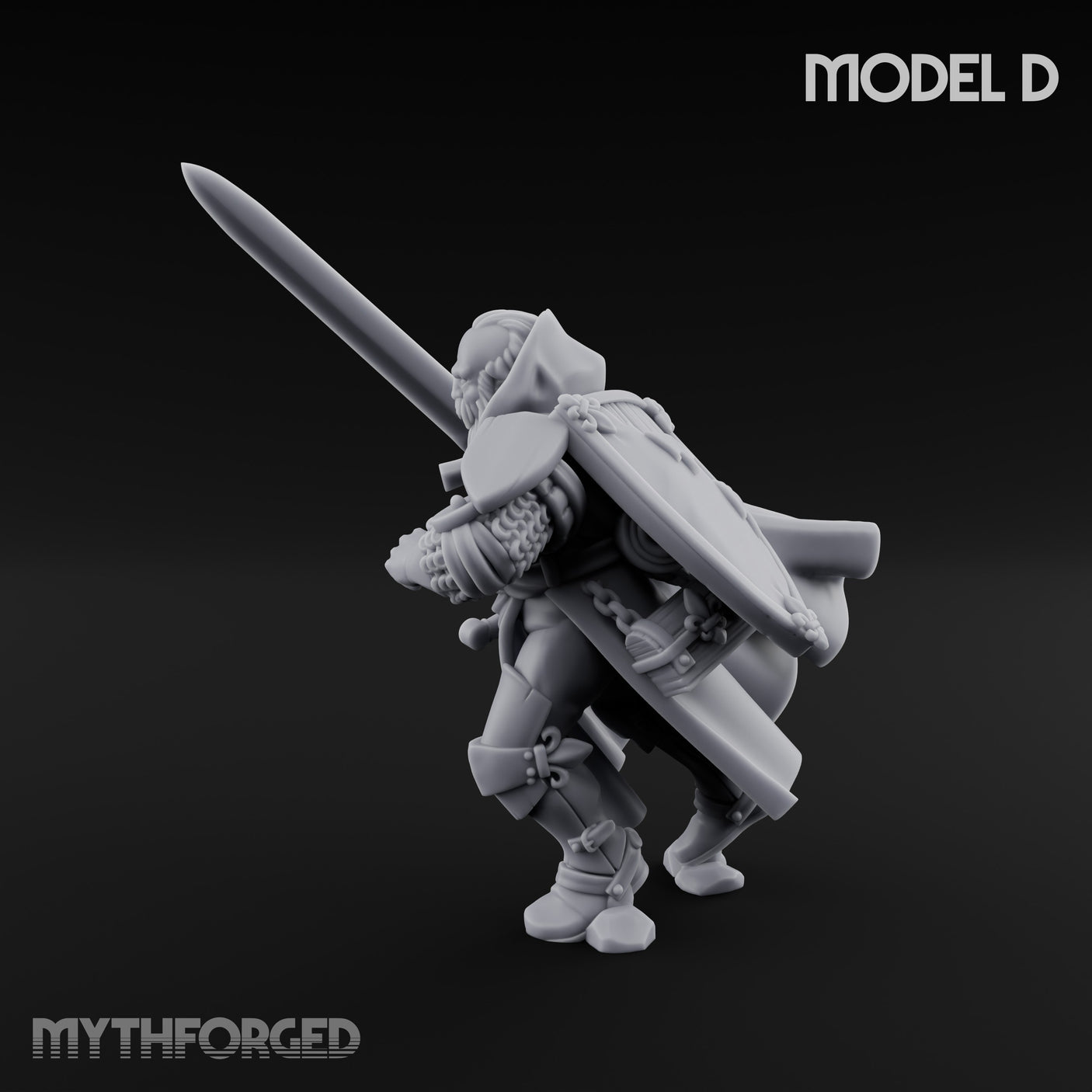 Sword Bearing Pilgrim Human Questing Knight D Miniature for Dungeons and Dragons, Pathfinder or other TTRPGs