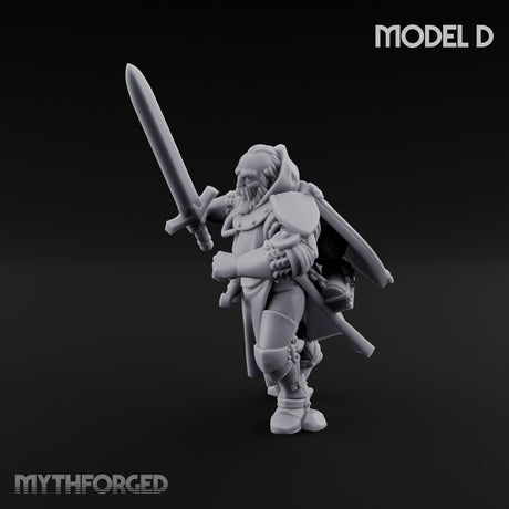 Sword Bearing Pilgrim Human Questing Knight D Miniature for Dungeons and Dragons, Pathfinder or other TTRPGs