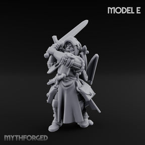 Sword Bearing Pilgrim Human Questing Knight E Miniature for Dungeons and Dragons, Pathfinder or other TTRPGs