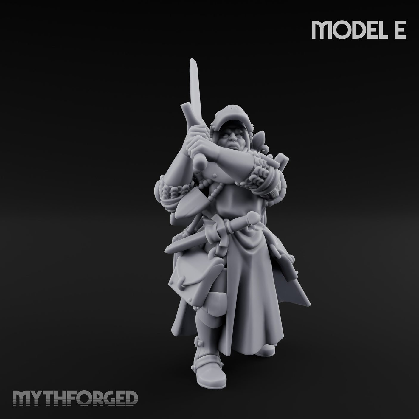 Sword Bearing Pilgrim Human Questing Knight E Miniature for Dungeons and Dragons, Pathfinder or other TTRPGs