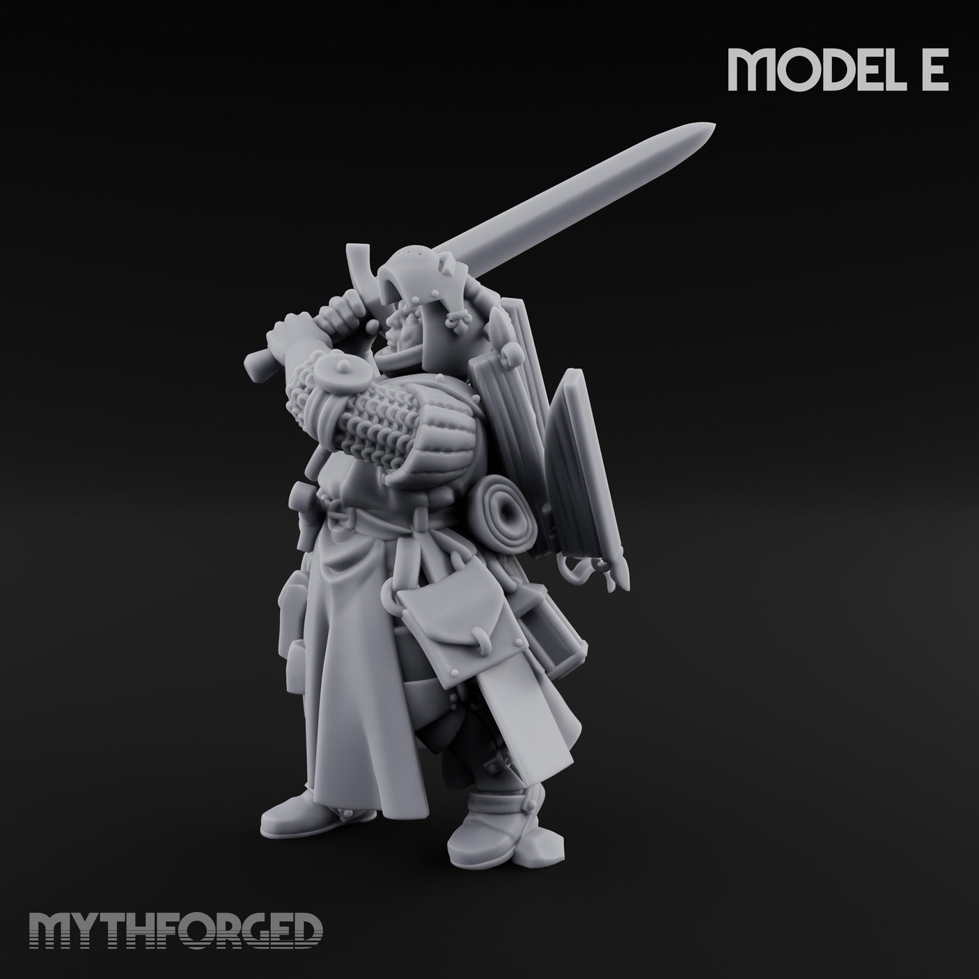 Sword Bearing Pilgrim Human Questing Knight E Miniature for Dungeons and Dragons, Pathfinder or other TTRPGs