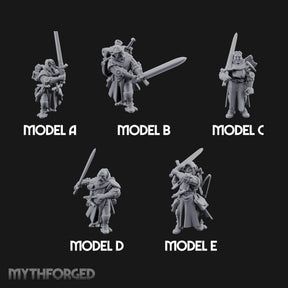 Sword Bearing Pilgrim Human Questing Knights Miniature for Dungeons and Dragons, Pathfinder or other TTRPGs