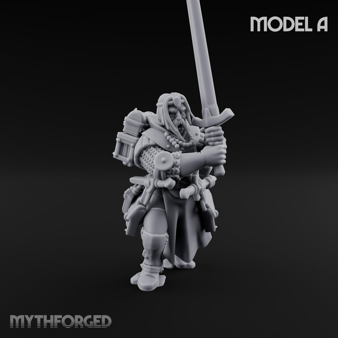 Sword Bearing Pilgrim Human Questing Knights Miniature for Dungeons and Dragons, Pathfinder or other TTRPGs