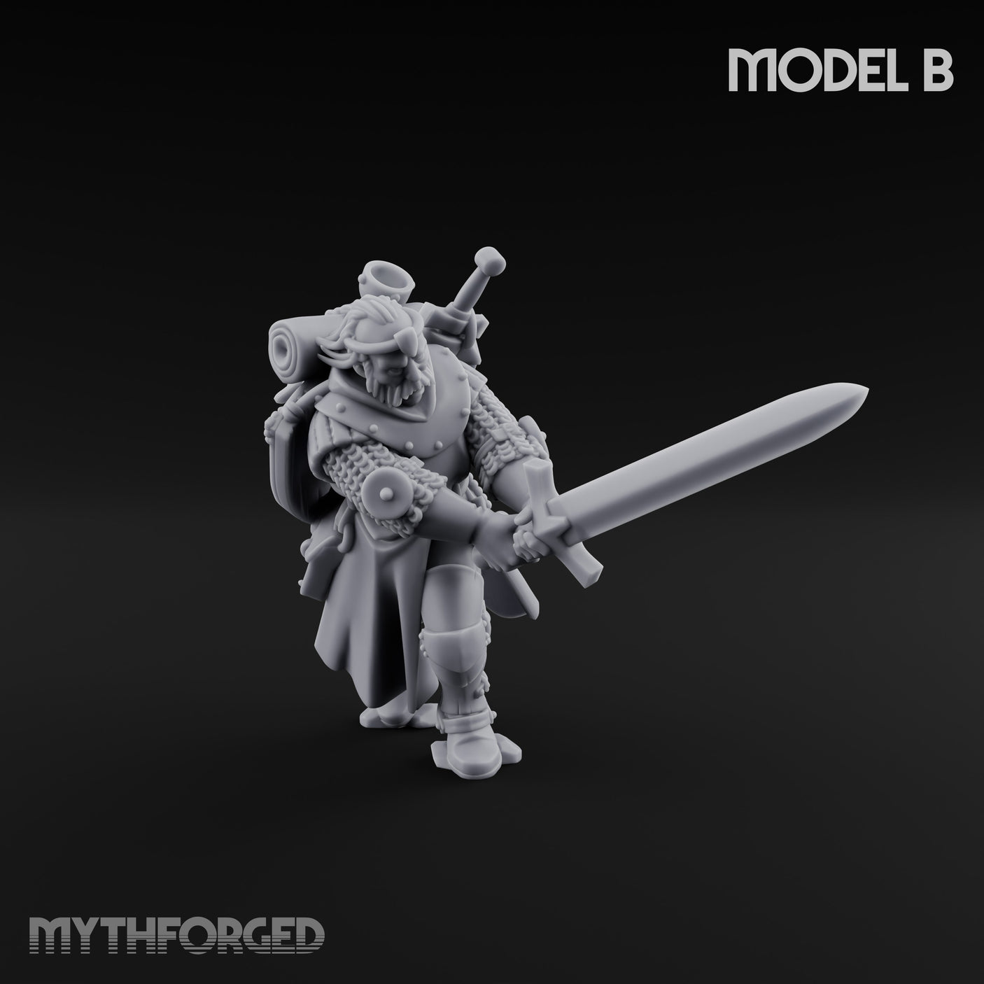 Sword Bearing Pilgrim Human Questing Knights Miniature for Dungeons and Dragons, Pathfinder or other TTRPGs