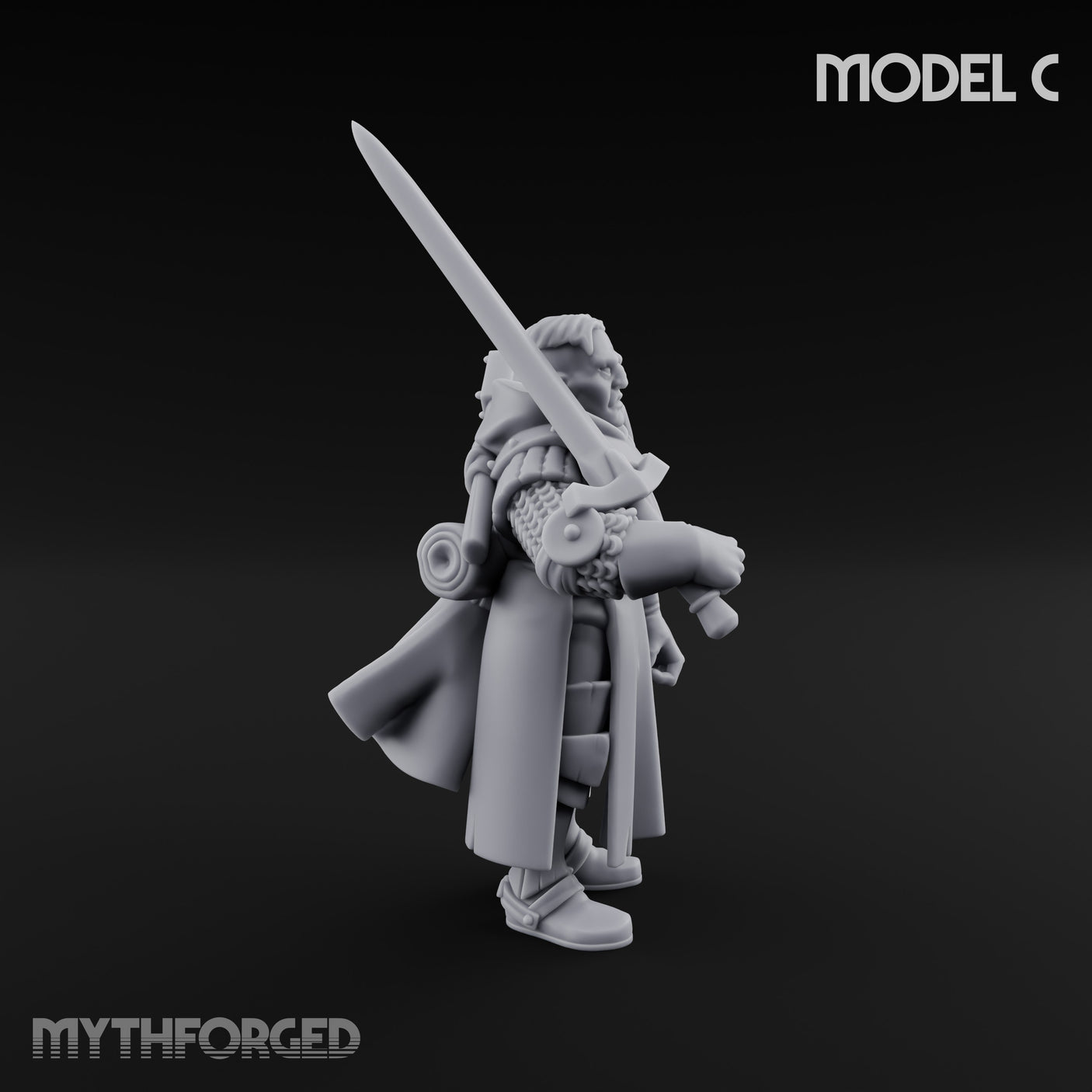 Sword Bearing Pilgrim Human Questing Knights Miniature for Dungeons and Dragons, Pathfinder or other TTRPGs