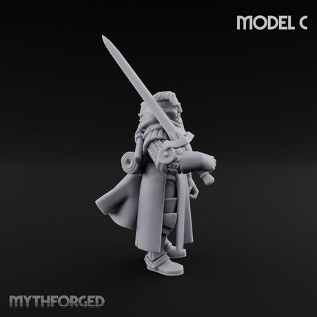Sword Bearing Pilgrim Human Questing Knights Miniature for Dungeons and Dragons, Pathfinder or other TTRPGs
