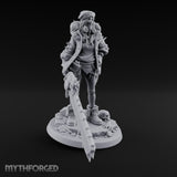 Sword Dragging Gas Masked Human Survivor Miniature for Dungeons and Dragons, Pathfinder or other TTRPGs