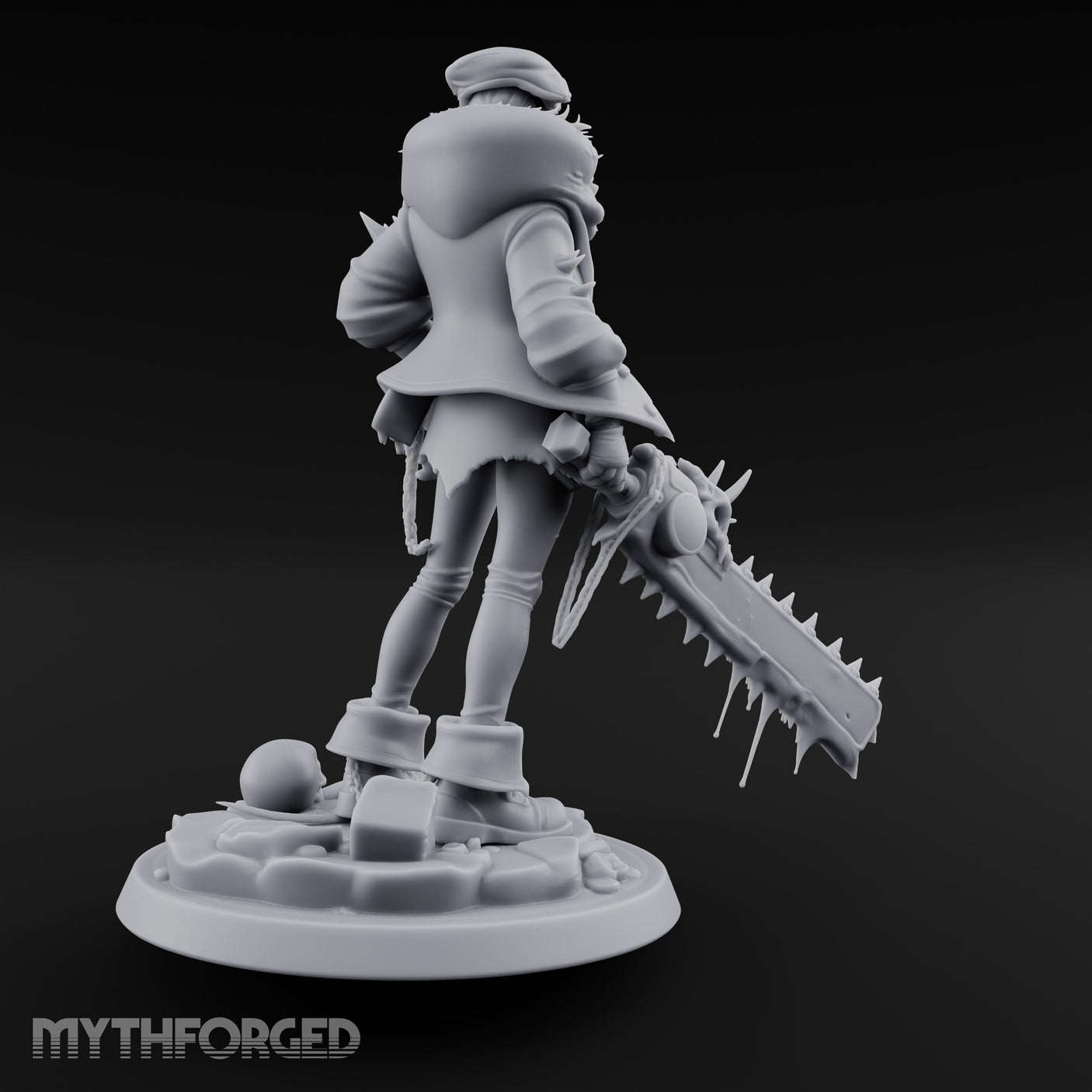 Sword Dragging Gas Masked Human Survivor Miniature for Dungeons and Dragons, Pathfinder or other TTRPGs