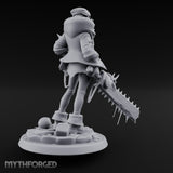 Sword Dragging Gas Masked Human Survivor Miniature for Dungeons and Dragons, Pathfinder or other TTRPGs