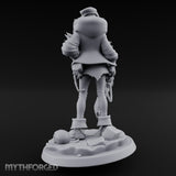 Sword Dragging Gas Masked Human Survivor Miniature for Dungeons and Dragons, Pathfinder or other TTRPGs