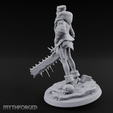 Sword Dragging Gas Masked Human Survivor Miniature for Dungeons and Dragons, Pathfinder or other TTRPGs