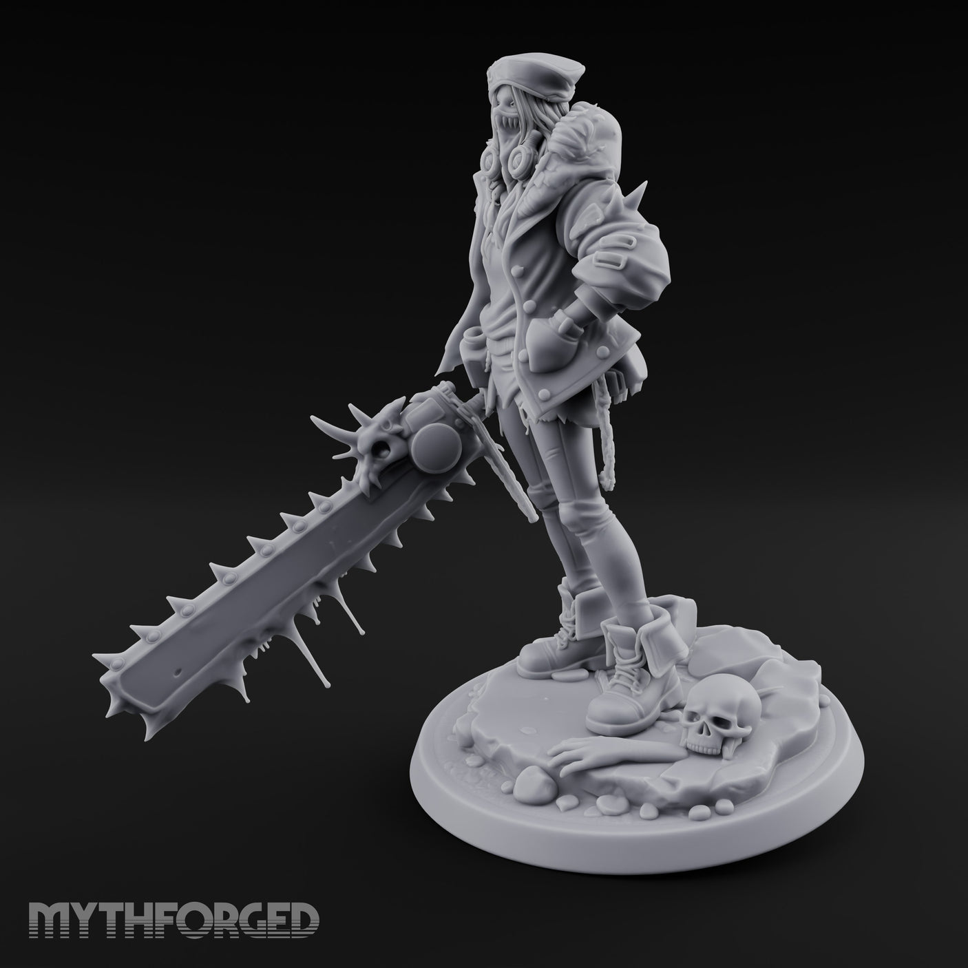 Sword Dragging Gas Masked Human Survivor Miniature for Dungeons and Dragons, Pathfinder or other TTRPGs