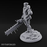 Sword Dragging Gas Masked Human Survivor Miniature for Dungeons and Dragons, Pathfinder or other TTRPGs