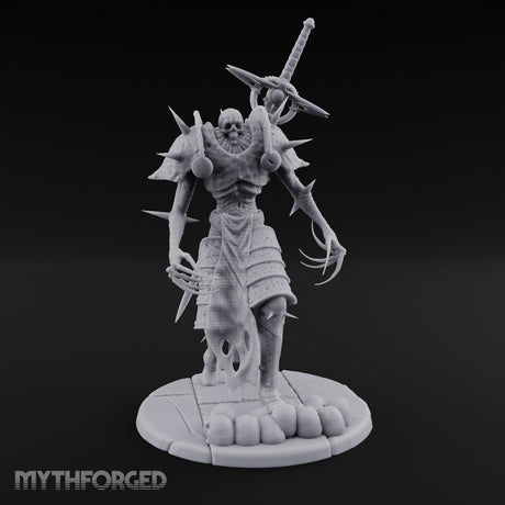 Sword Impaled Striding Skeleton Knight Miniature for Dungeons and Dragons, Pathfinder or other TTRPGs