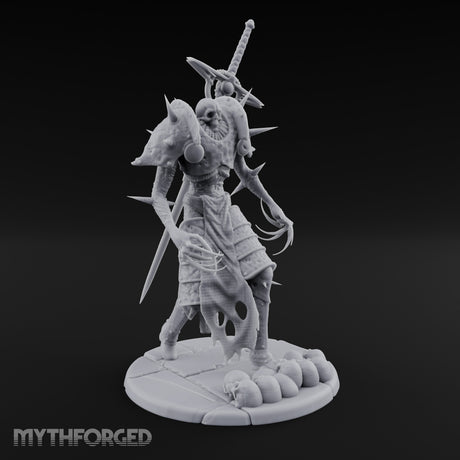 Sword Impaled Striding Skeleton Knight Miniature for Dungeons and Dragons, Pathfinder or other TTRPGs