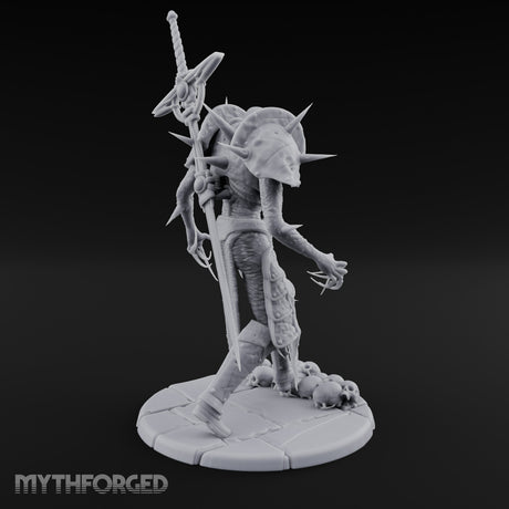 Sword Impaled Striding Skeleton Knight Miniature for Dungeons and Dragons, Pathfinder or other TTRPGs