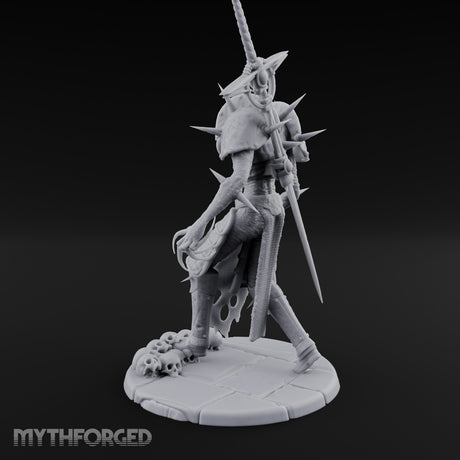 Sword Impaled Striding Skeleton Knight Miniature for Dungeons and Dragons, Pathfinder or other TTRPGs