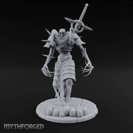 Sword Impaled Striding Skeleton Knight Miniature for Dungeons and Dragons, Pathfinder or other TTRPGs