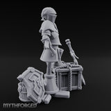 Sword-Leaned Rope-Bound Knight's Armour Stand Scene Miniature for Dungeons and Dragons, Pathfinder or other TTRPGs