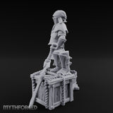 Sword-Leaned Rope-Bound Knight's Armour Stand Scene Miniature for Dungeons and Dragons, Pathfinder or other TTRPGs