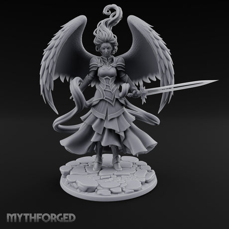 Sword Levelled Angel Warrior Miniature for Dungeons and Dragons, Pathfinder or other TTRPGs