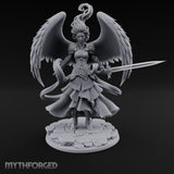 Sword Levelled Angel Warrior Miniature for Dungeons and Dragons, Pathfinder or other TTRPGs