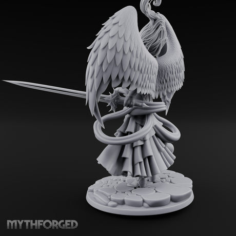 Sword Levelled Angel Warrior Miniature for Dungeons and Dragons, Pathfinder or other TTRPGs