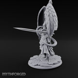 Sword Levelled Angel Warrior Miniature for Dungeons and Dragons, Pathfinder or other TTRPGs
