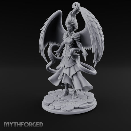 Sword Levelled Angel Warrior Miniature for Dungeons and Dragons, Pathfinder or other TTRPGs