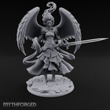 Sword Levelled Angel Warrior Miniature for Dungeons and Dragons, Pathfinder or other TTRPGs