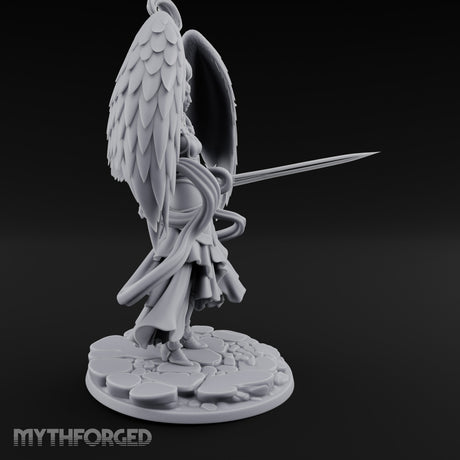 Sword Levelled Angel Warrior Miniature for Dungeons and Dragons, Pathfinder or other TTRPGs