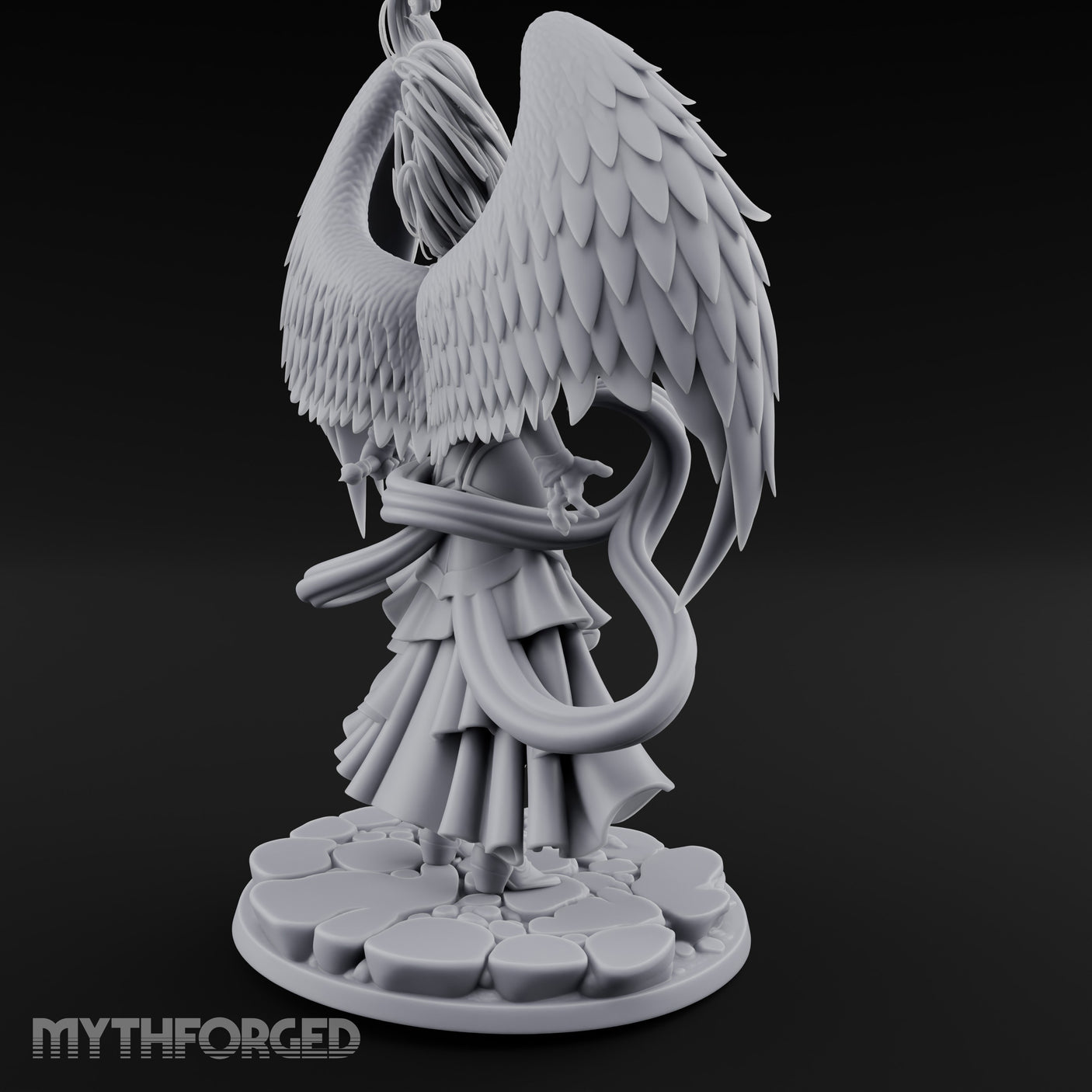 Sword Levelled Angel Warrior Miniature for Dungeons and Dragons, Pathfinder or other TTRPGs