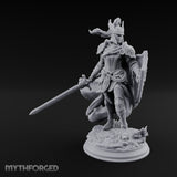 Sword Levelling Shield Bearing Human Knight — 32mm / With