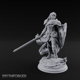Sword Levelling Shield Bearing Human Knight — 75mm / Without