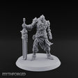Sword Planted Armoured Warrior Miniature for Dungeons and Dragons, Pathfinder or other TTRPGs