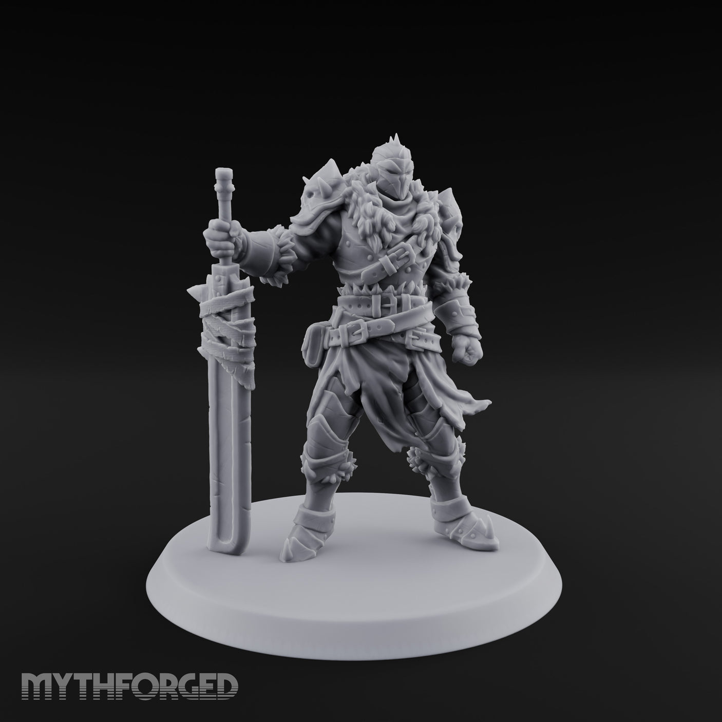 Sword Planted Armoured Warrior Miniature for Dungeons and Dragons, Pathfinder or other TTRPGs