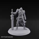 Sword Planted Armoured Warrior Miniature for Dungeons and Dragons, Pathfinder or other TTRPGs