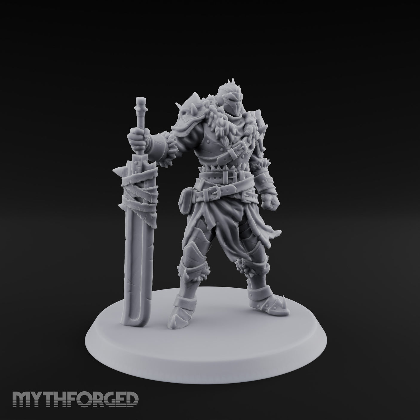 Sword Planted Armoured Warrior Miniature for Dungeons and Dragons, Pathfinder or other TTRPGs