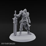 Sword Planted Armoured Warrior Miniature for Dungeons and Dragons, Pathfinder or other TTRPGs