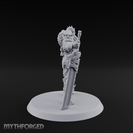 Sword Planted Armoured Warrior Miniature for Dungeons and Dragons, Pathfinder or other TTRPGs