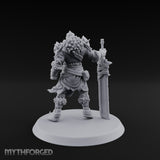 Sword Planted Armoured Warrior Miniature for Dungeons and Dragons, Pathfinder or other TTRPGs