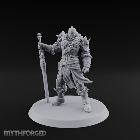 Sword Planted Armoured Warrior Miniature for Dungeons and Dragons, Pathfinder or other TTRPGs