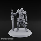 Sword Planted Armoured Warrior Miniature for Dungeons and Dragons, Pathfinder or other TTRPGs