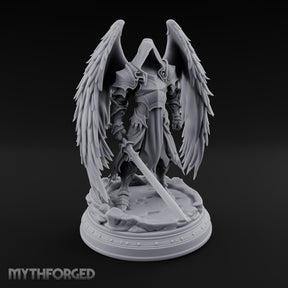 Sword Plunged Down Angel Warrior Miniature for Dungeons and Dragons, Pathfinder or other TTRPGs