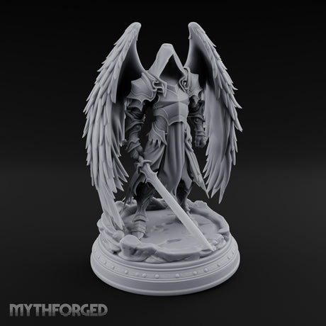 Sword Plunged Down Angel Warrior Miniature for Dungeons and Dragons, Pathfinder or other TTRPGs