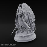 Sword Plunged Down Angel Warrior Miniature for Dungeons and Dragons, Pathfinder or other TTRPGs