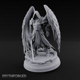 Sword Plunged Down Angel Warrior Miniature for Dungeons and Dragons, Pathfinder or other TTRPGs