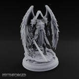 Sword Plunged Down Angel Warrior Miniature for Dungeons and Dragons, Pathfinder or other TTRPGs